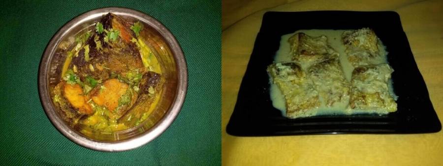  ti
Dish prepared by using Recipe of Fish Curry without Coconut (left) and Recipe of Fish Curry with Coconut (Right).