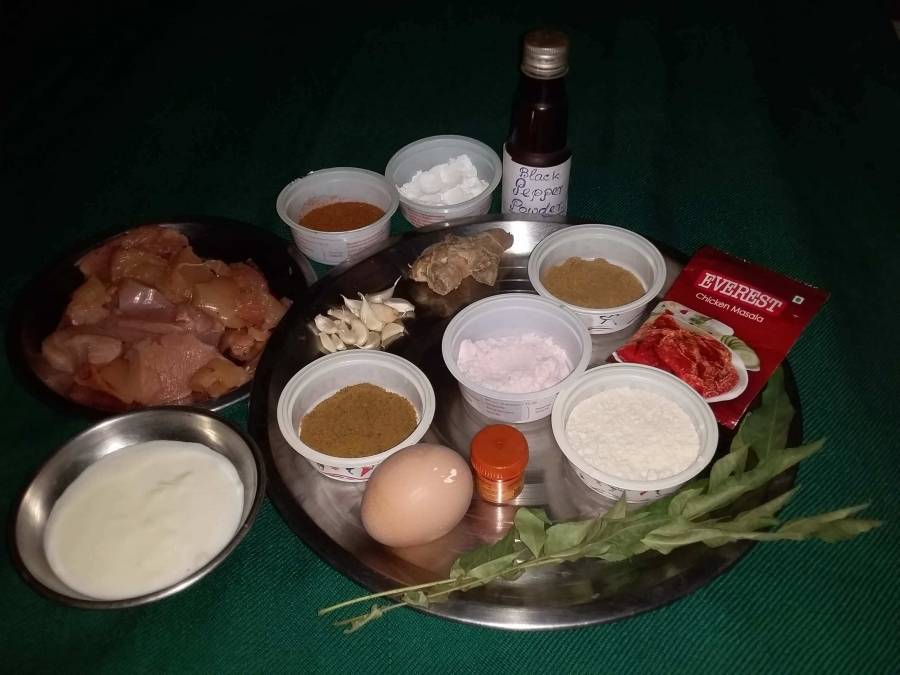  ti
Ingredients needed for marinating chicken in Recipe of Chicken 65