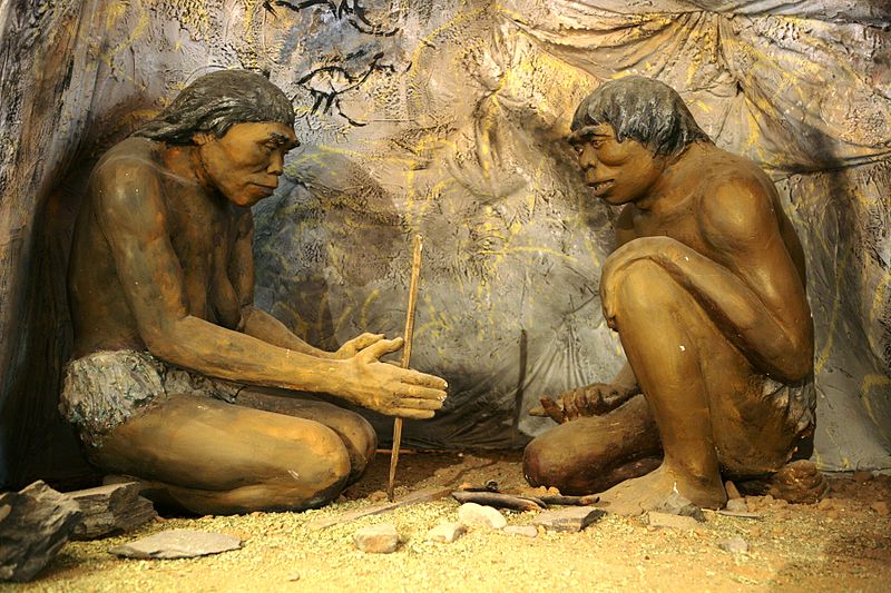  ti
cavemen starting a fire