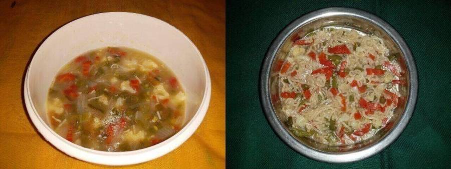  ti
Vegetable clear soup (left) & Mix vegetable soup (Right)  prepared by using Vegetable Soup Recipe.