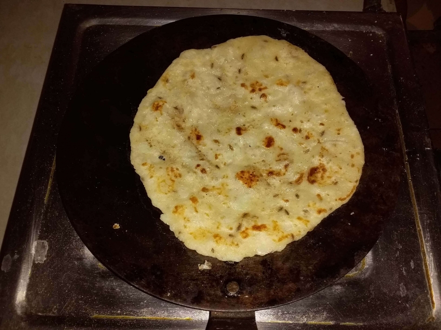 Aloo paratha being prepared by using Aloo Paratha Recipe.