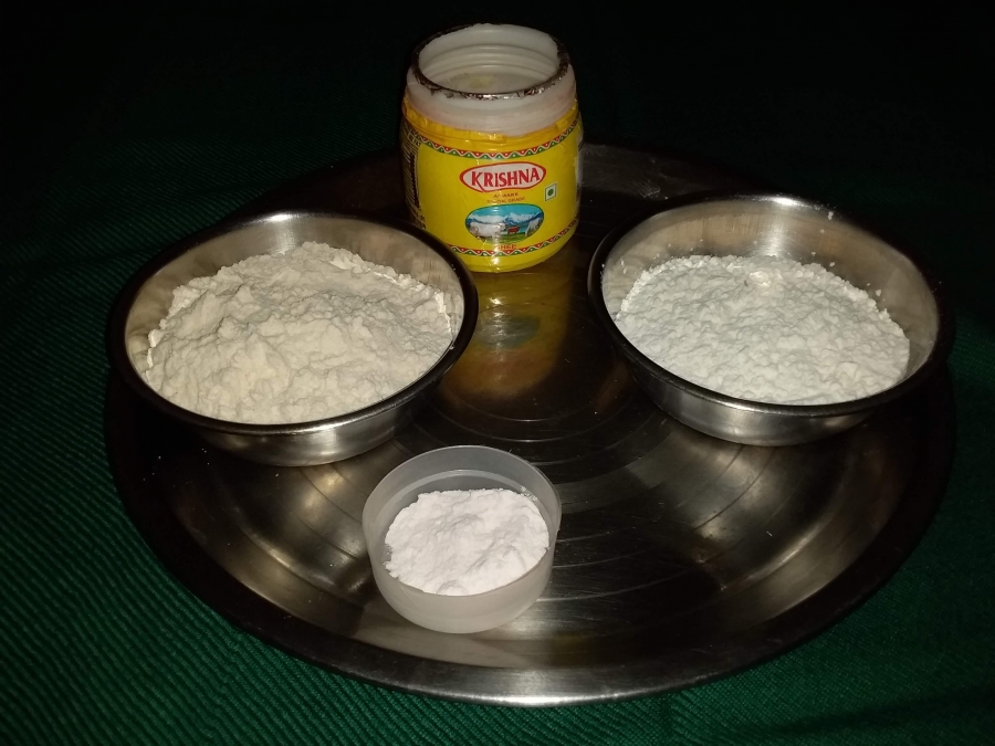 Ingredients for making Poli which are used in Puran Poli Recipe.