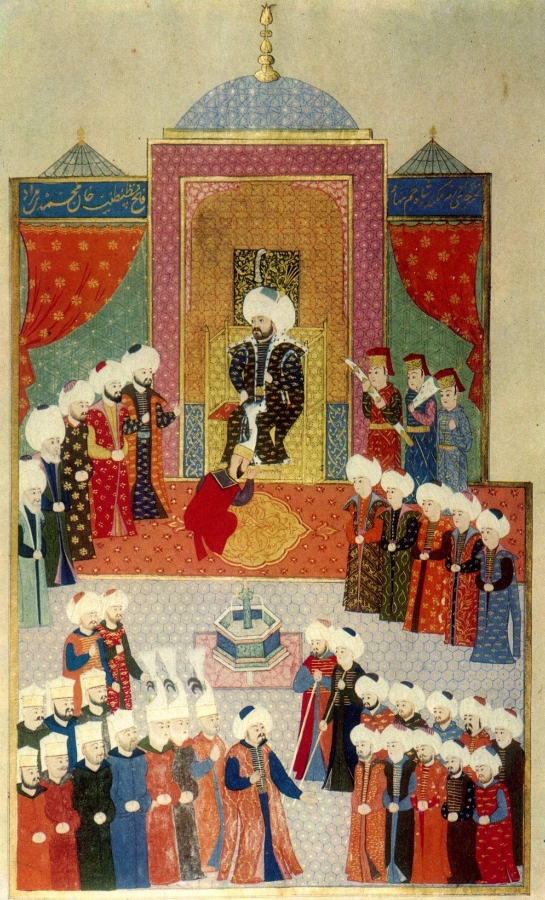 Accession of Mehmed II in Edirne, 1451.