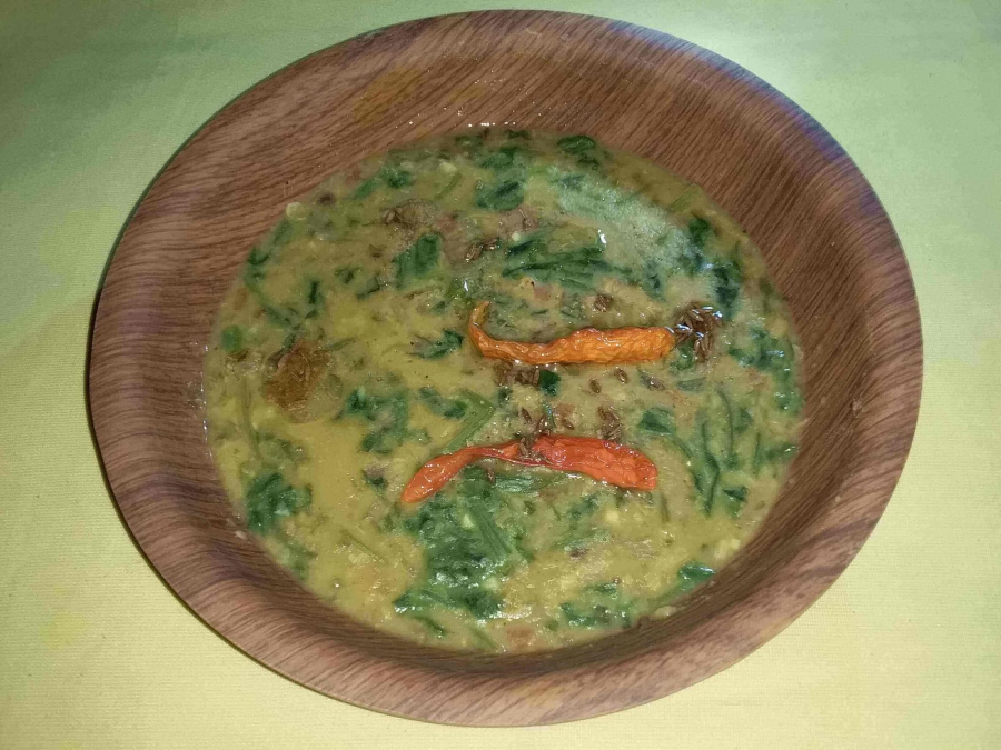 The Final Dish prepared by using Recipe of Dal Palak.