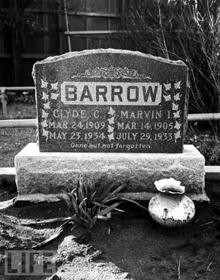 Epitaph of Clyde Barrow - Gone but not Forgotten