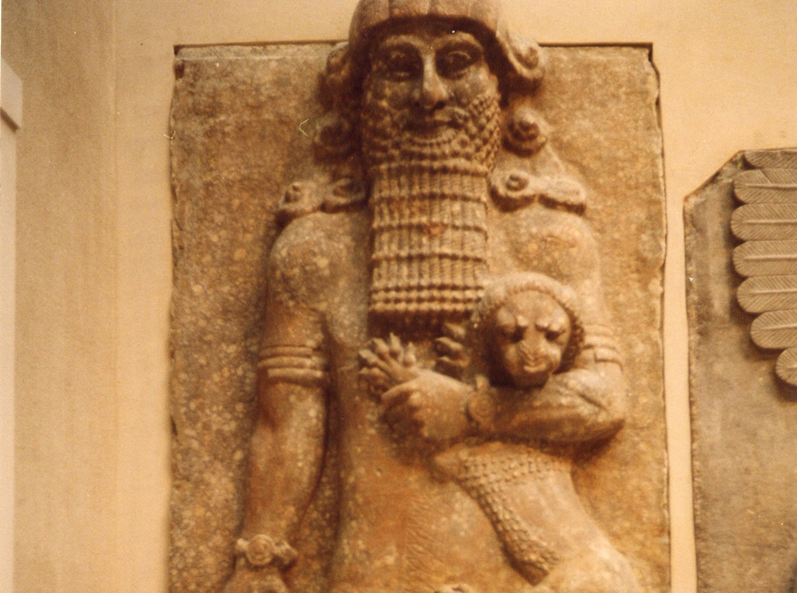 Gilgamesh strangling a lion