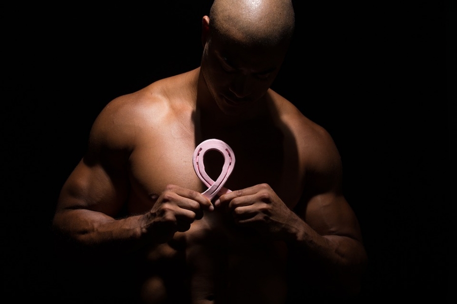 Pink ribbon signifies Breast Cancer Awareness - which unfortunately, lacks in most men.