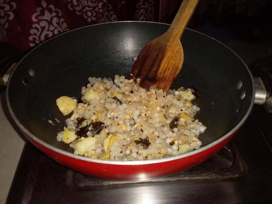 Sabudana becomes translucent while preparing Sabudana Khichdi Recipe.