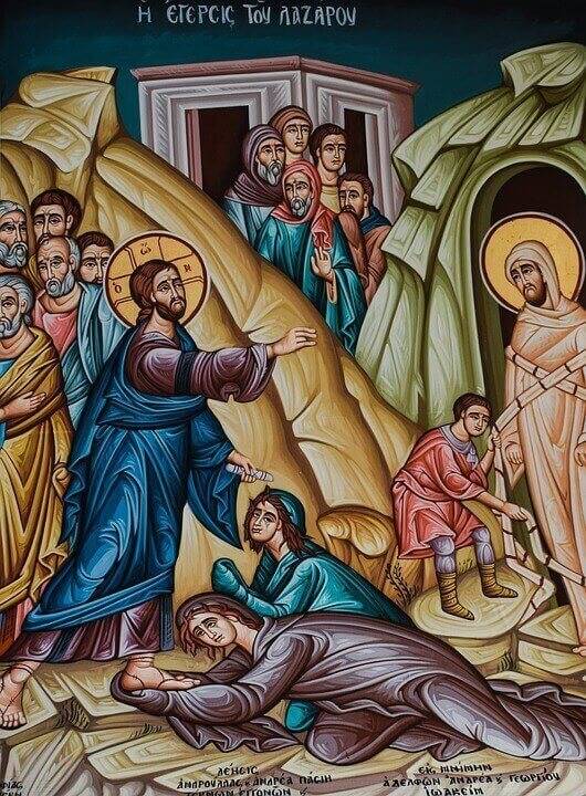 Is it right for humans to play god (Painting shows Jesus raising Lazarus from dead).