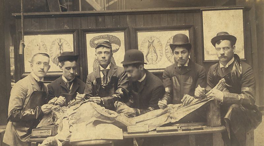University of Pennsylvania Medical School, first-year medical students in Dissecting Room -1890