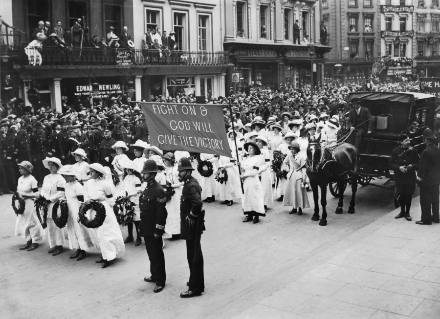 Funeral procession of Emily Davison in Morpeth, Northumberland - 13 June 1913