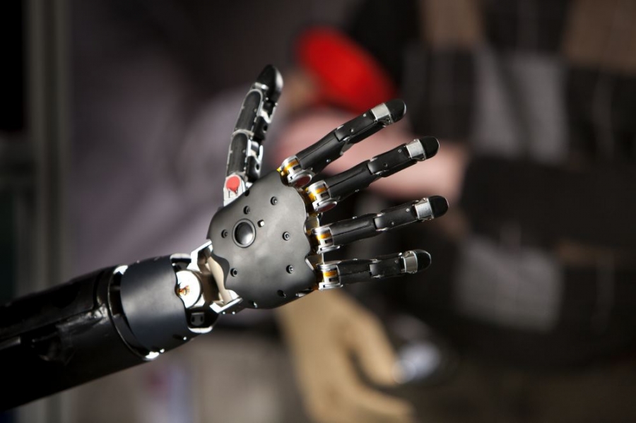 A modern brain-controlled prosthetic hand and arm co-developed by the Applied Physics Laboratory and the FDA.