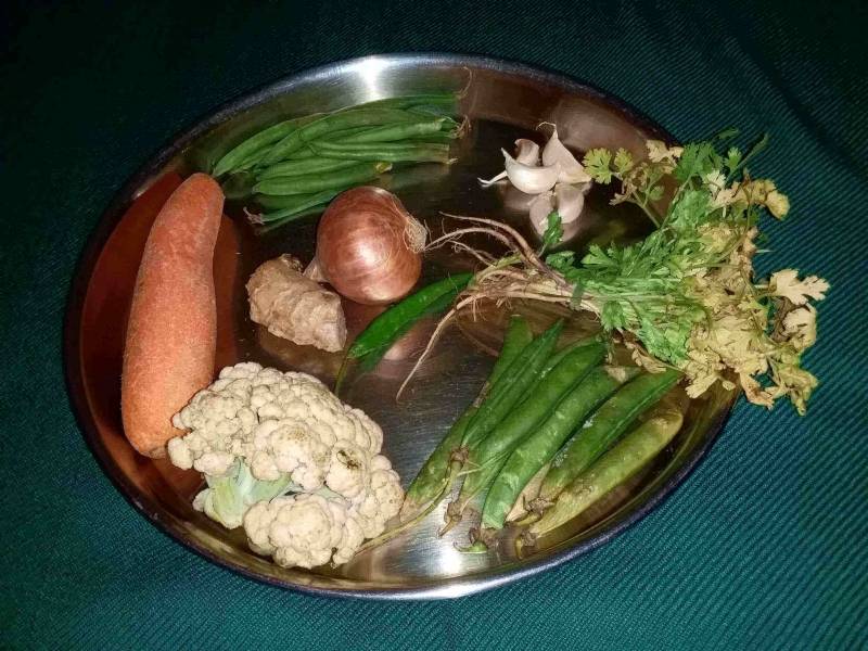 Vegetables Used in Recipe for Veg Pulao