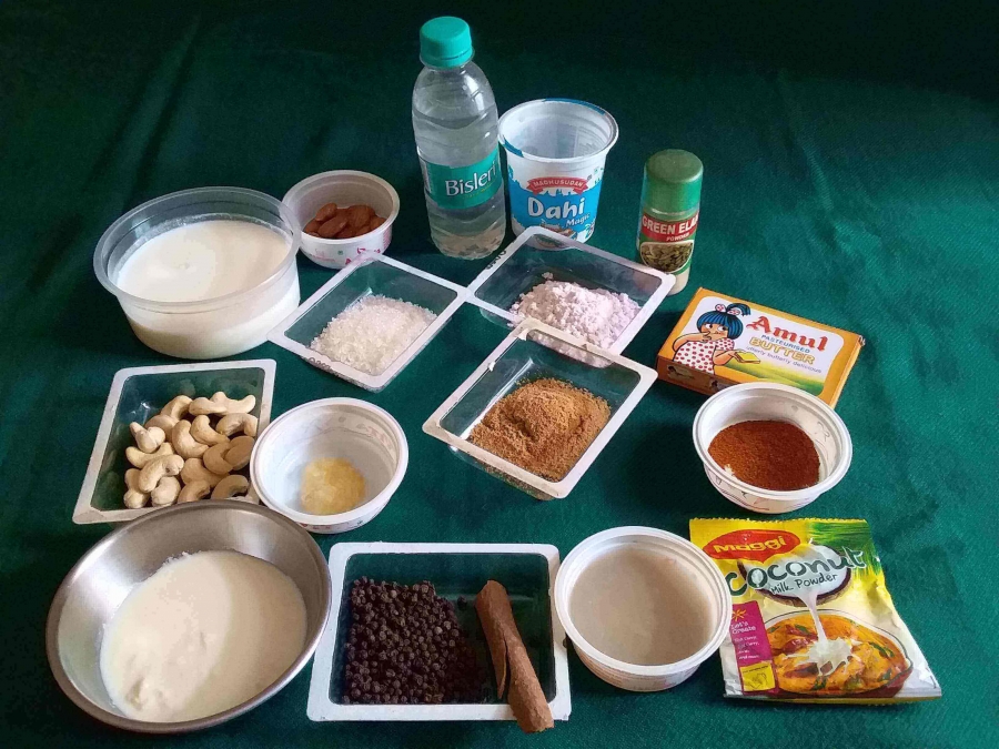 Ingredients for making Malai Kofta (for making the gravy)