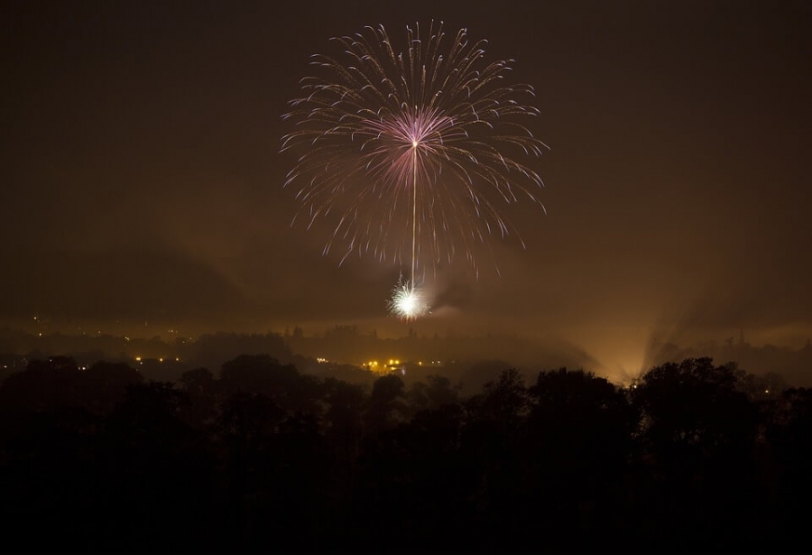 Fireworks in Guy Fawkes Night.