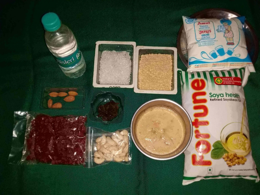 Ingredients used in Moong Dal Halwa Recipe