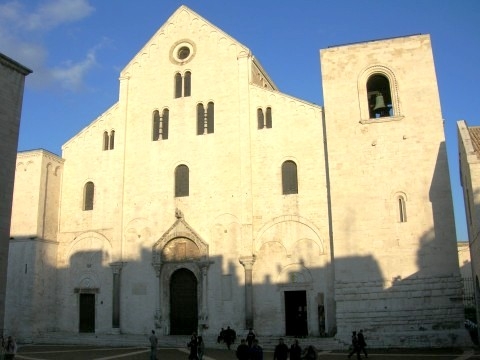 Basilica di San Nicola in Bari, Italy where most of the relics of Saint Nicholas are kept today.