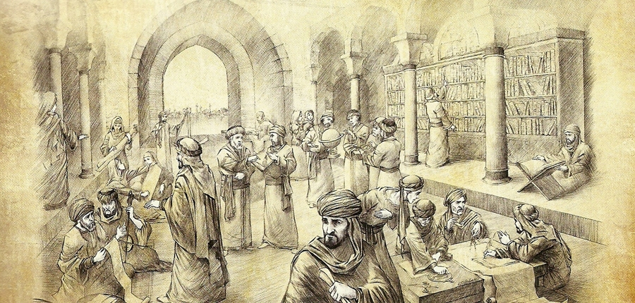 An artist impression of House of Wisdom(Bayt al Hikma)