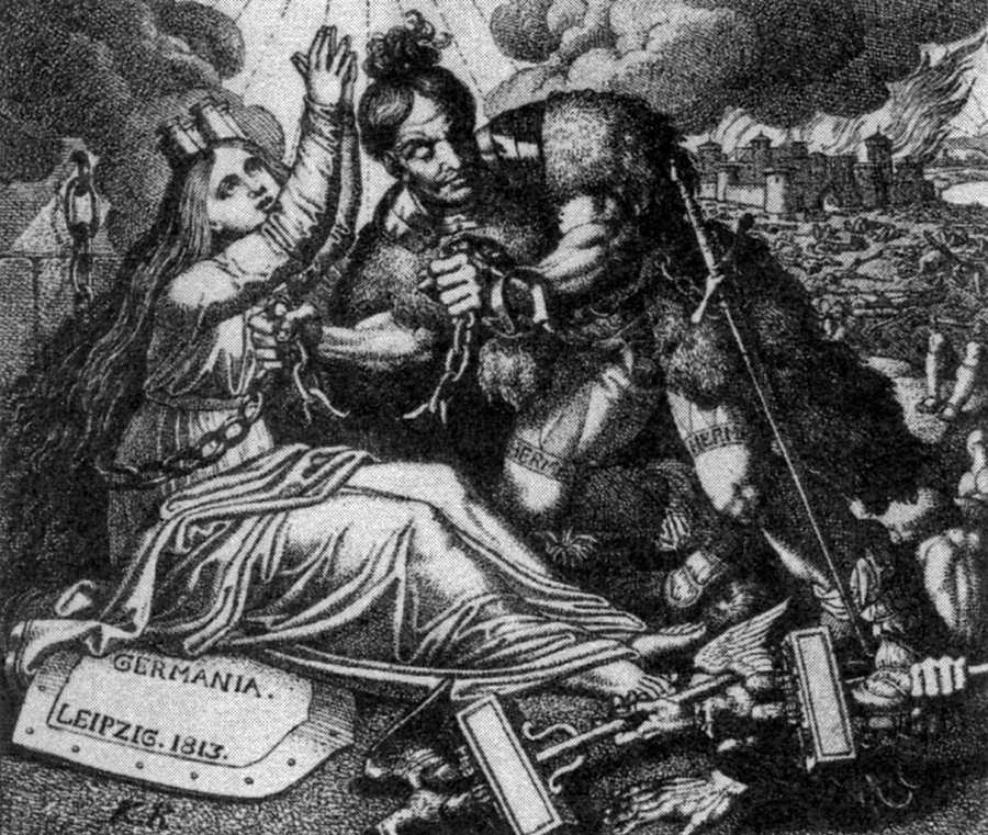 Герман разрывает цепи Германии, Карл Русс, около 1818 года