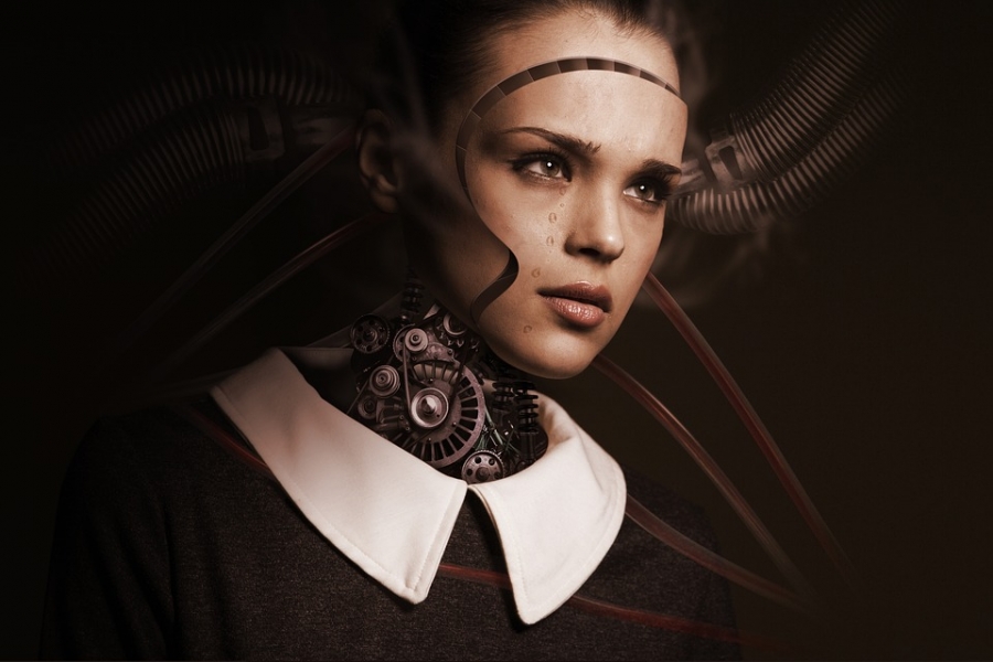 In near future, human consciousness can be transferred as digital mind into an android robot.