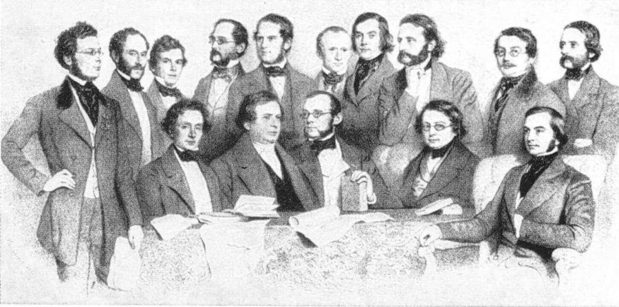 Professors at the Vienna General Hospital, 1853.