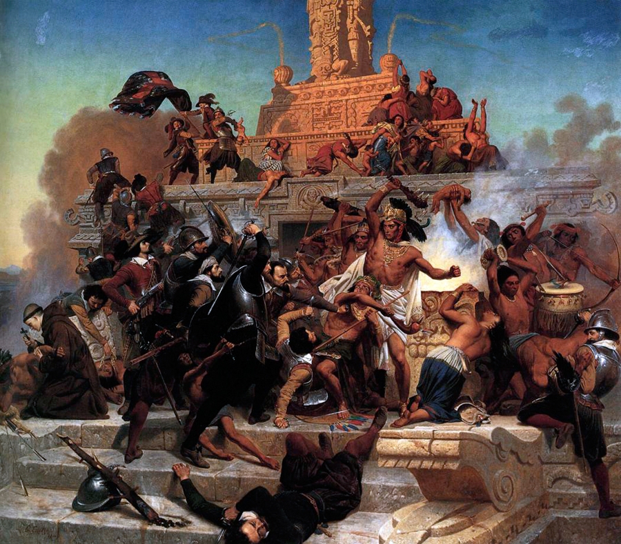 Storming of the Tenochitlan by Cortez and His Troops