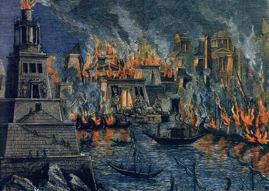 The destruction of the Library of Alexandria