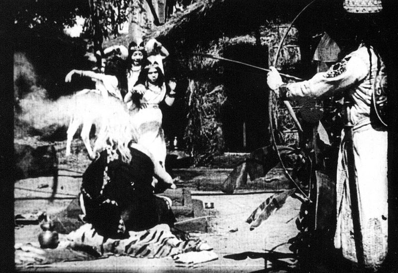 A scene from film Raja Harishchandra , India's first movie, made in 1913 - based on life of the mythological king