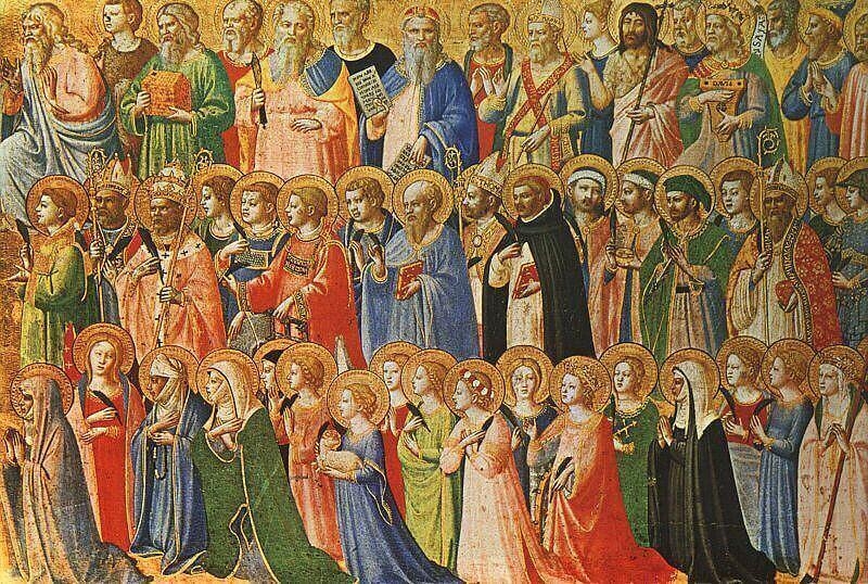 Painting of various saints by Fra Angelico.