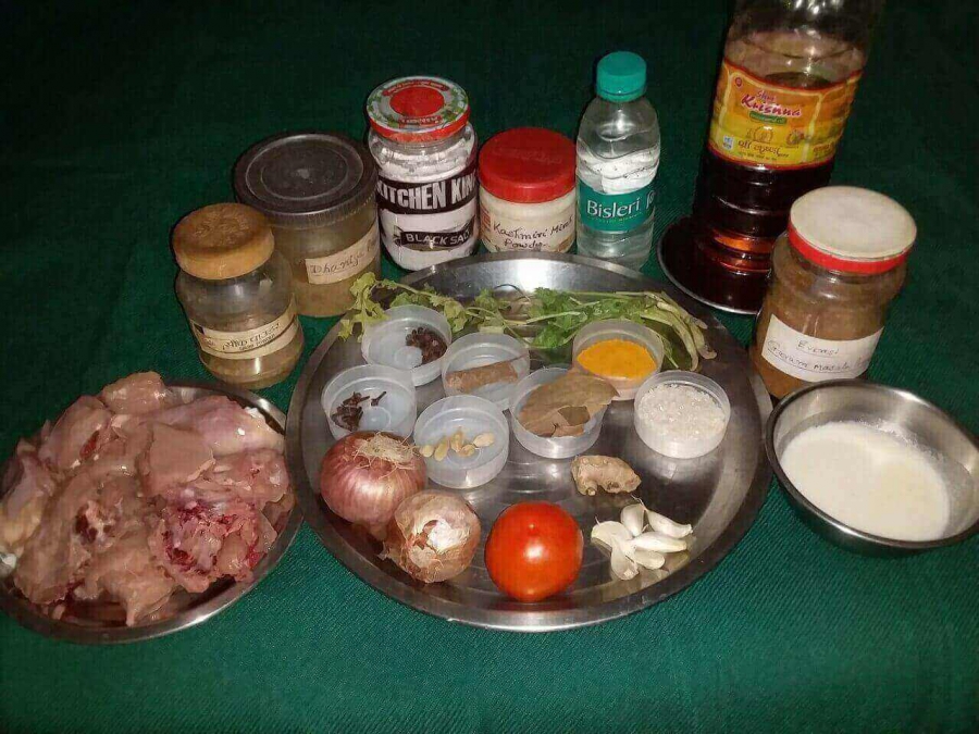 Ingredients used in Recipe of Chicken Masala