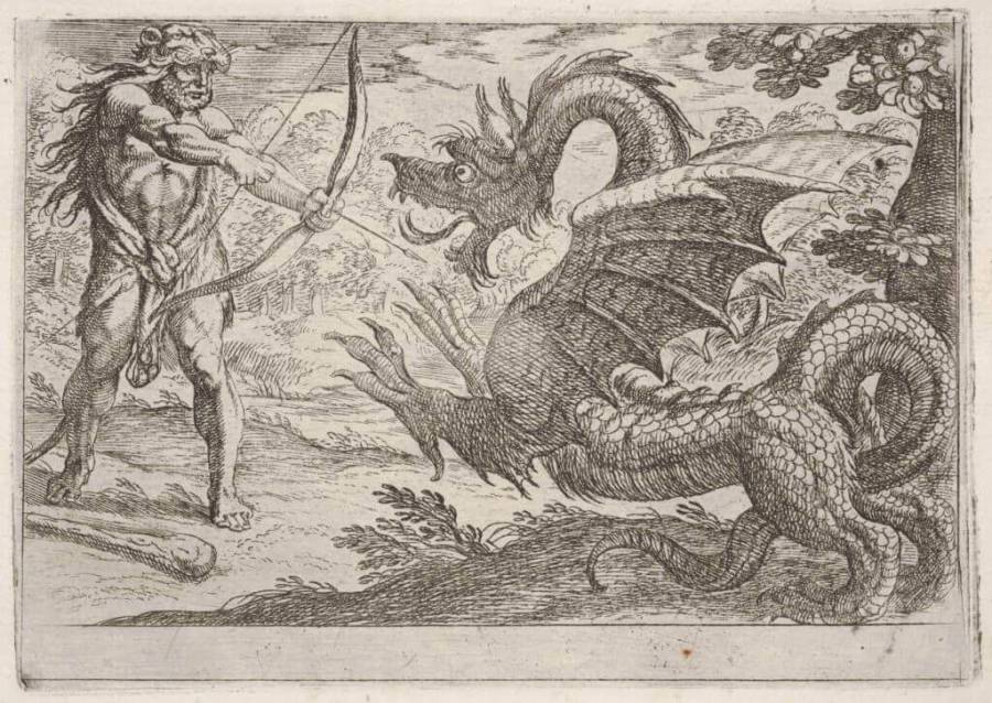 Hercules and the Serpent Ladon