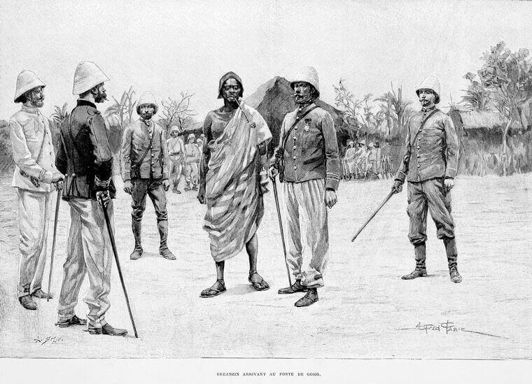 In 1894, the last King of Dahomey, Béhanzin, surrendered his person to Alfred-Amédée Dodds.