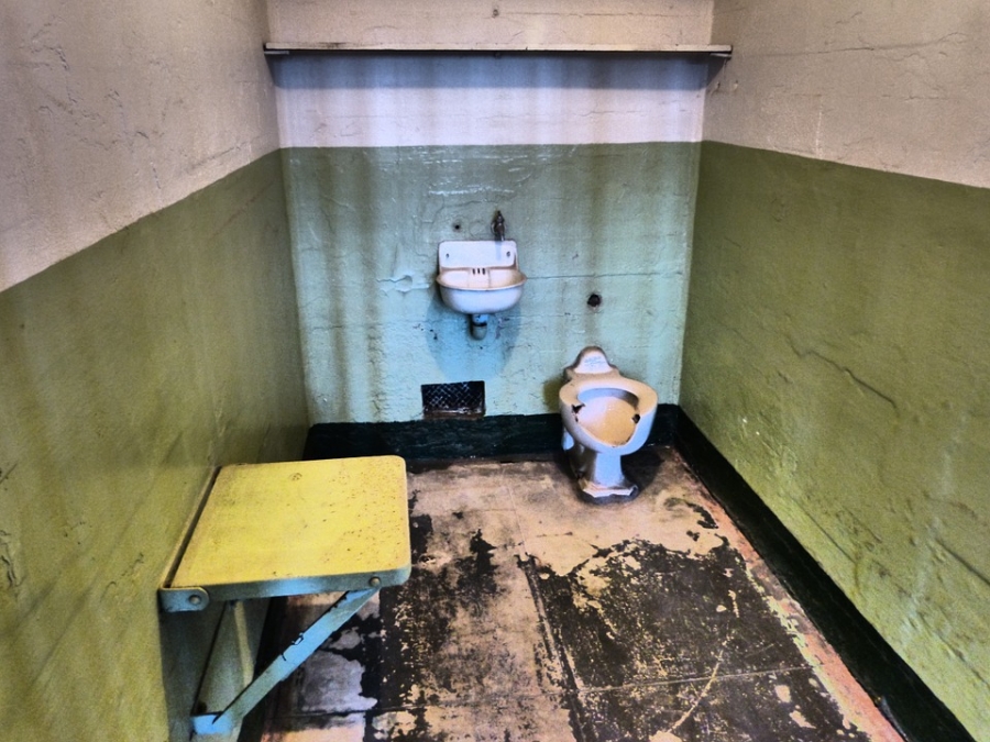 The cells of Alcatraz  Prison