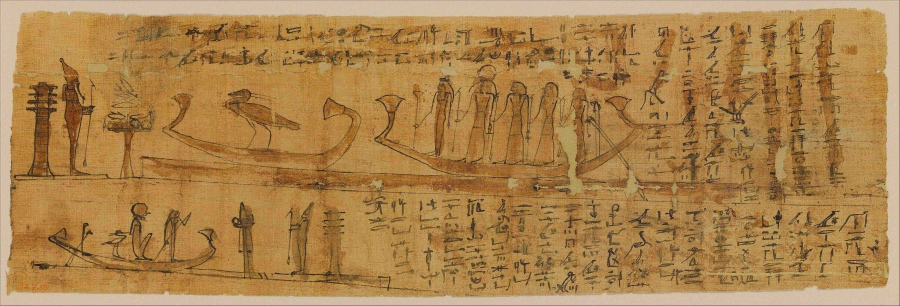 Book of the Dead - Papyrus with Chapters 100 and 129.