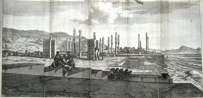 Sketch of Persepolis from 1704 by Cornelis de Bruijn.