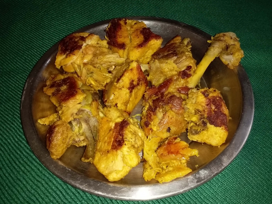 Tandoori Chicken final dish (without oven preparation)