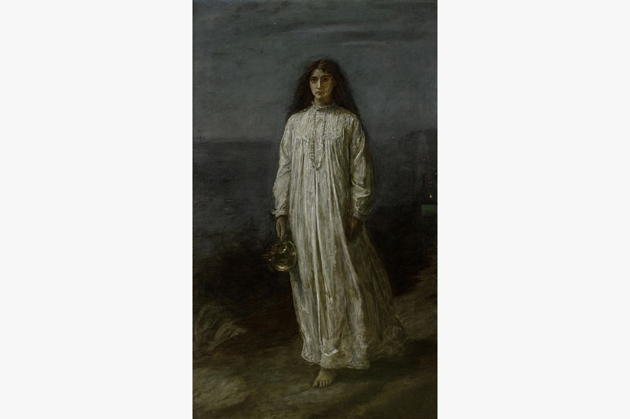 The Somnambulist - painting by John Everett Millais (made in the year 1871)