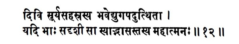 Bhagavad Gita- Chapter 11, Verse 12