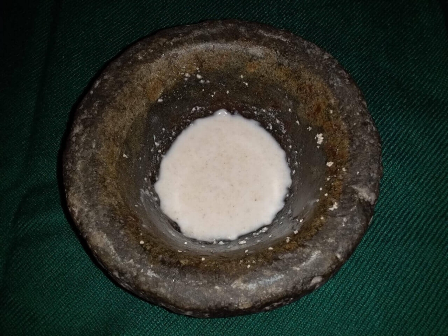 Poppyseed paste used in Bengali Fish Kalia Recipe.