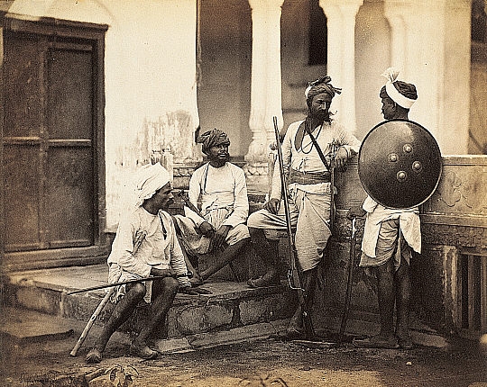 Photograph shows Rajputs, classified by British as upper caste (Photography was used by British to identify & classify different  castes).