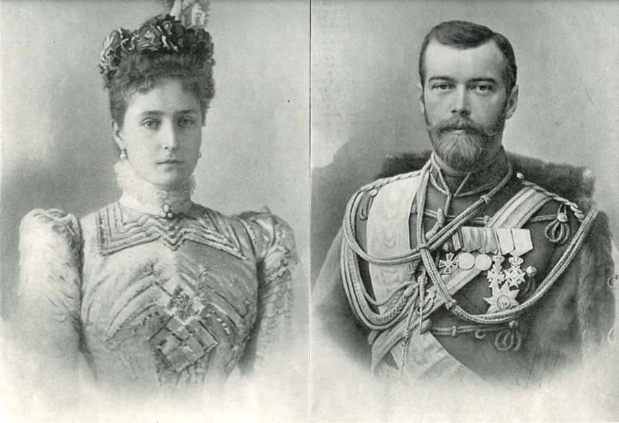 Photo of Empress Alexandra Feodorovna & Tsar Nicholas II