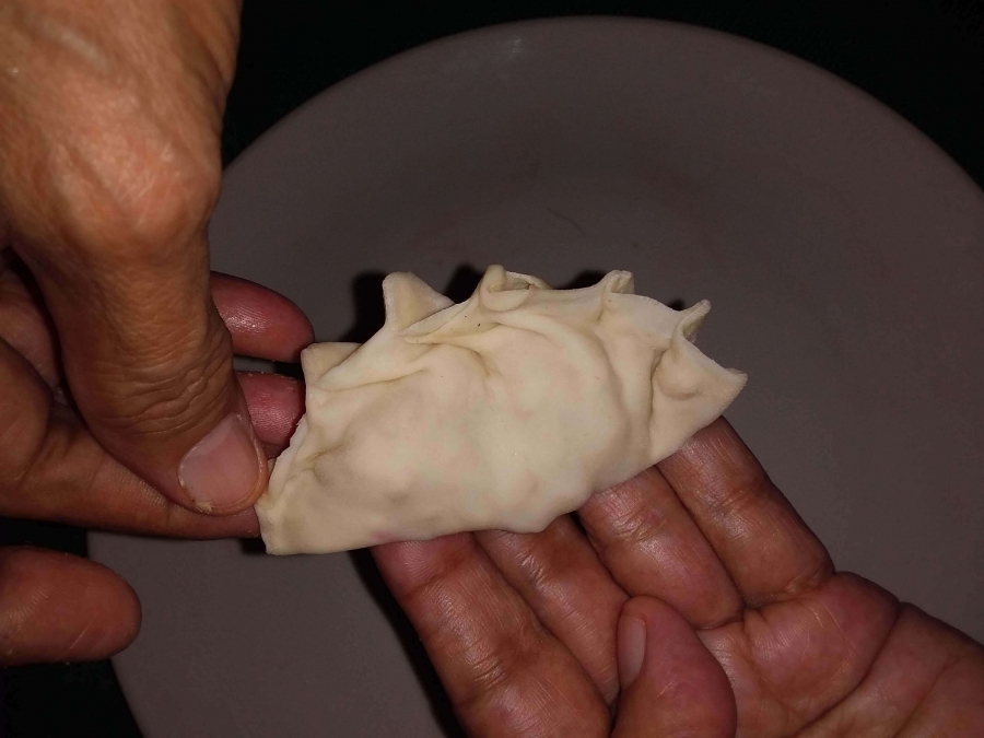 Preparing Chicken  Momos (Step 3)