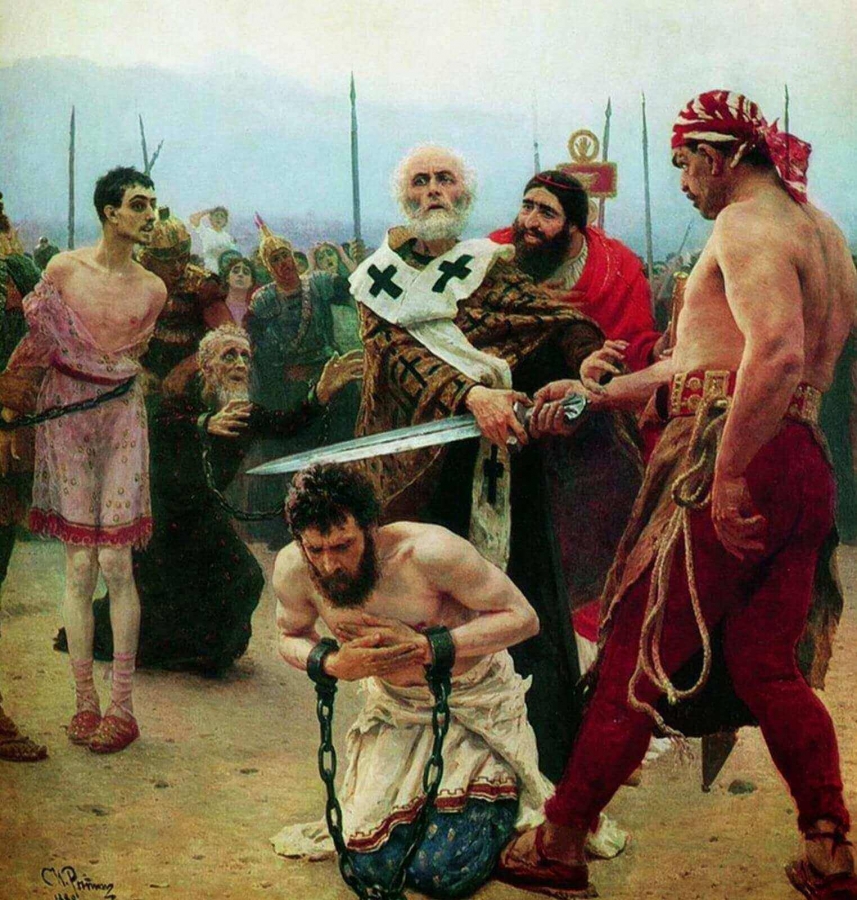 Saint Nicholas Saves Three Innocents from Death (1888) by Ilya Repin.