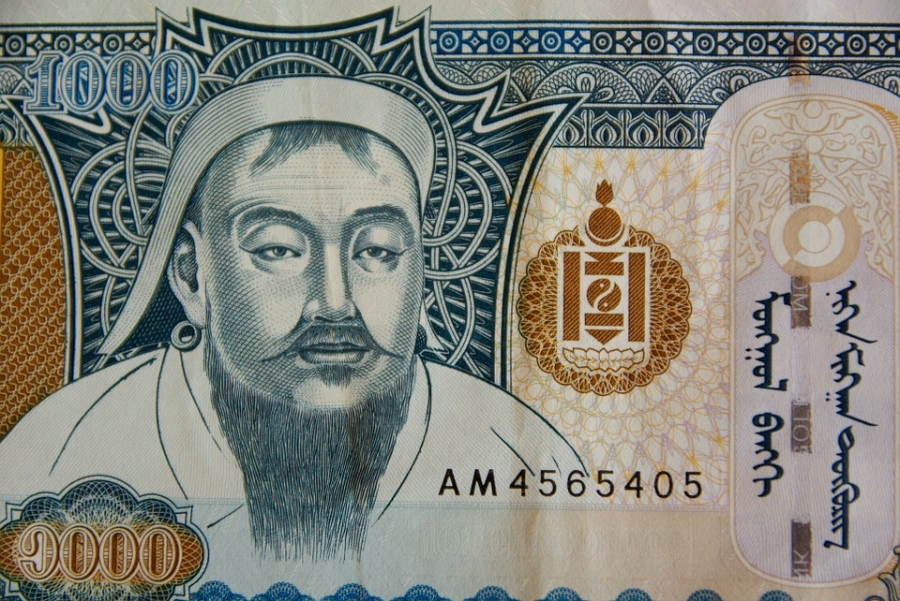 Genghis Khan's image in currency of Mongolia