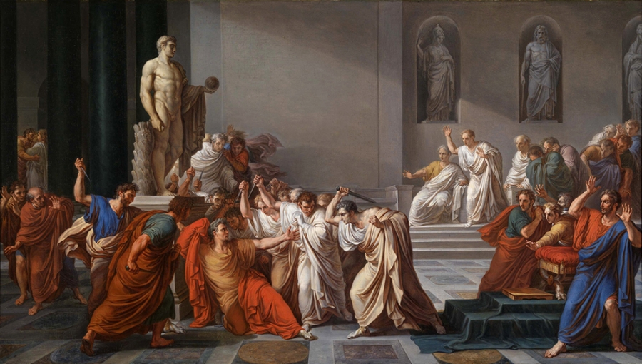 The assassination of Julius  Caesar by Vincenzo Camuccini