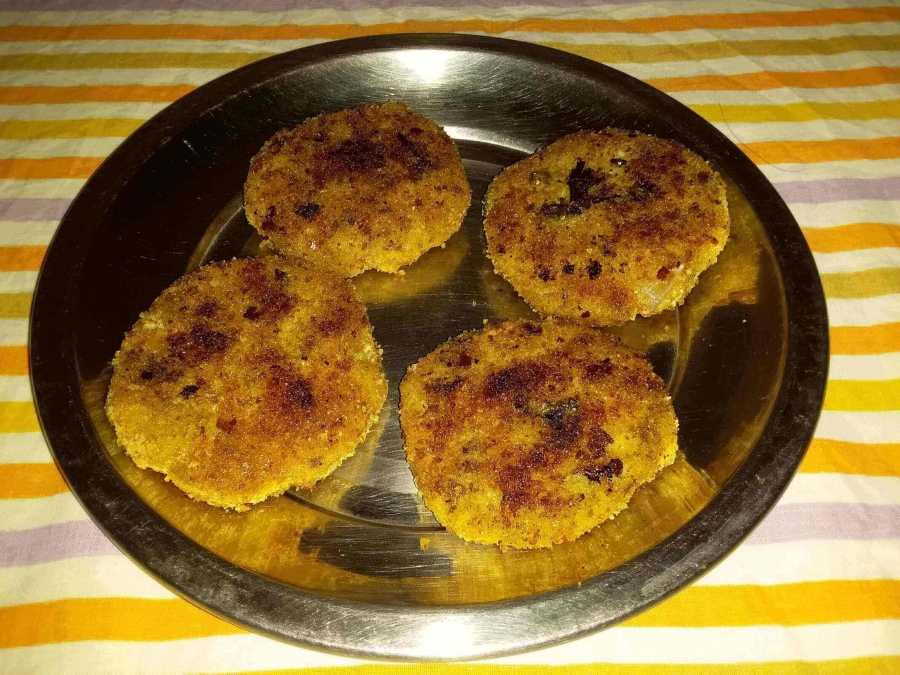 Potato Cutlet (Aloo Cutlet) - The final dish prepared by using  Potato Cutlet Recipe.