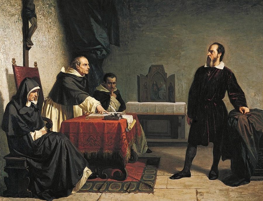 Galileo facing the Roman Inquisition