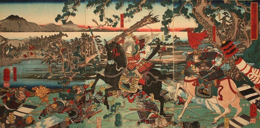 Tomoe Gozen in the Battle of Awazu—by Utagawa Yoshikazu.