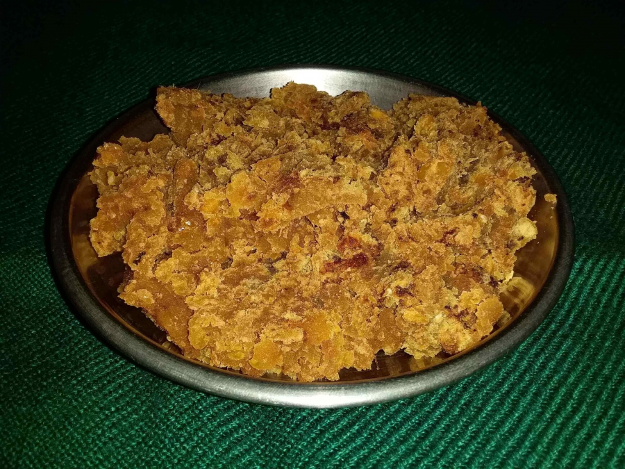 Stuffing material (Puran), as described in the Recipe for Puran Poli.