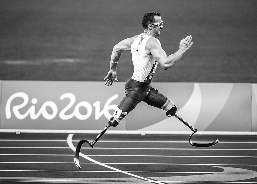 A runner in the Rio 2016 Paralympic Games.